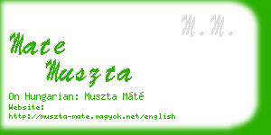 mate muszta business card