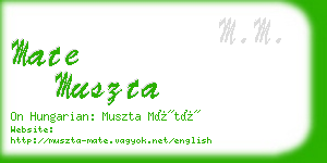 mate muszta business card